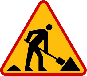Warning for roadworks.