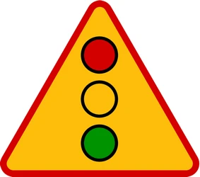 Warning for a traffic light.