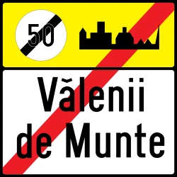 End of the built-up area.