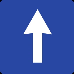 Road with one-way traffic.
