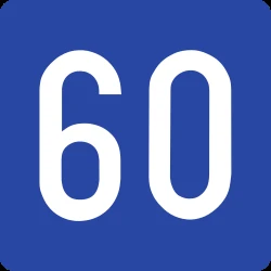 Begin of an advisory speed limit.