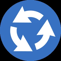 Mandatory direction of the roundabout.