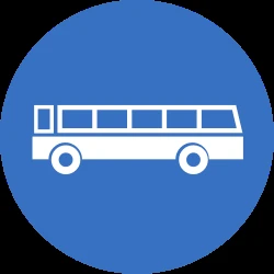 Mandatory lane for buses.