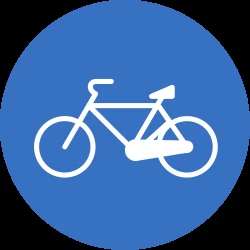 Mandatory path for cyclists.