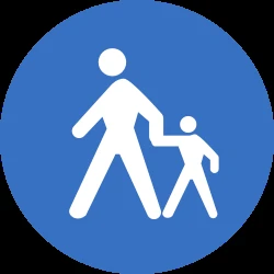 Mandatory path for pedestrians.