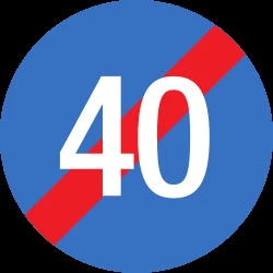 End of the minimum speed.