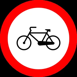 Cyclists prohibited.