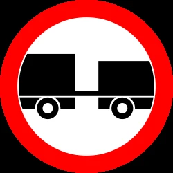 Trucks with trailer prohibited.