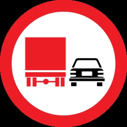 Overtaking prohibited for trucks.