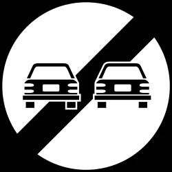 End of the overtaking prohibition.