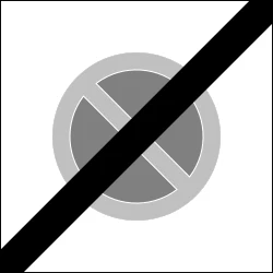 End of the zone where parking is prohibited.