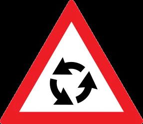 Warning for a roundabout.