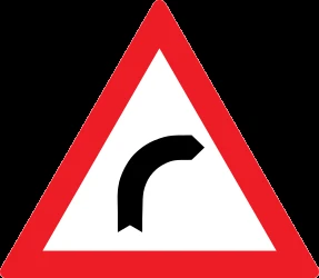 Warning for a curve to the right.