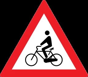 Warning for cyclists.