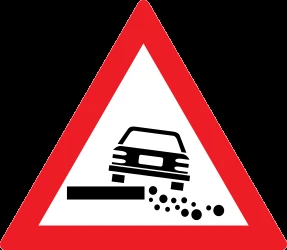 Warning for a soft verge.