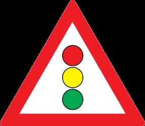 Warning for a traffic light.