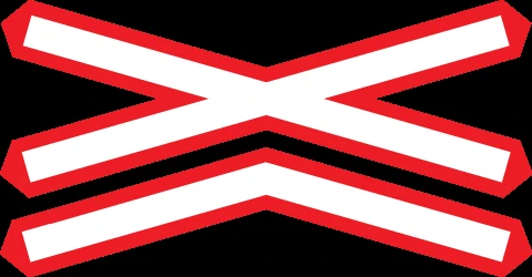 Warning for a railroad crossing with more than 1 railway.