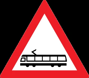 Warning for trams.