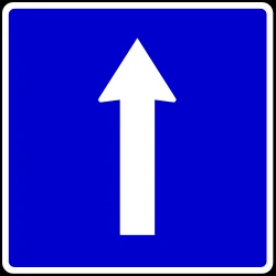 Road with one-way traffic.