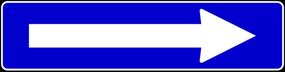 Road with one-way traffic.