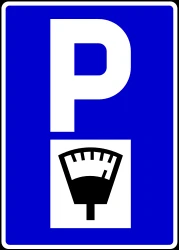 Parking only allowed if you pay.