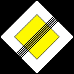 End of the priority road.
