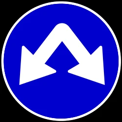 Passing left or right mandatory.