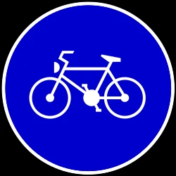 Mandatory path for cyclists.