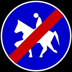 End of the path for equestrians.