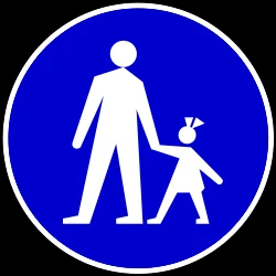 Mandatory path for pedestrians.