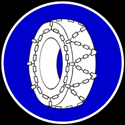Snow chains mandatory.