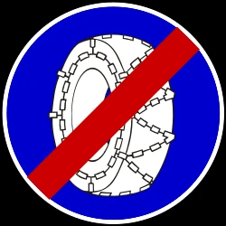 Removing snow chains mandatory.