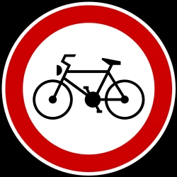 Cyclists prohibited.
