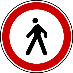 Pedestrians prohibited.