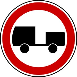 Trucks with trailer prohibited.