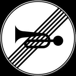 End of the prohibition to use the horn.