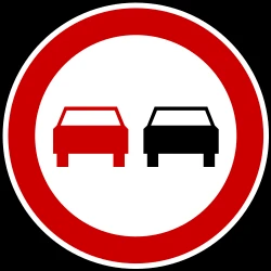 Overtaking prohibited.