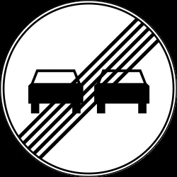 End of the overtaking prohibition.
