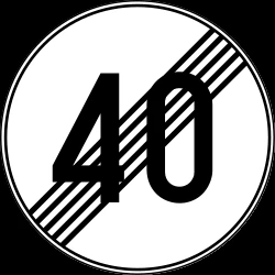 End of the speed limit.