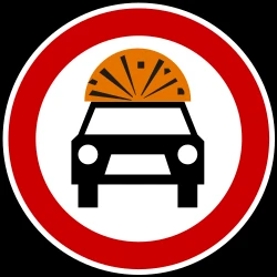 Vehicles with explosive materials prohibited.