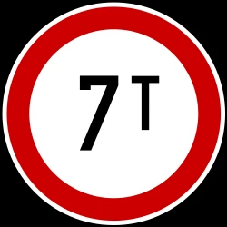 Vehicles heavier than indicated prohibited.