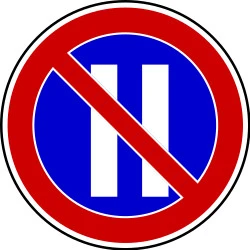 Parking prohibited on even dates.