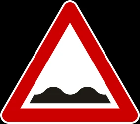 Warning for a bad road surface.