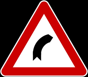 Warning for a curve to the right.