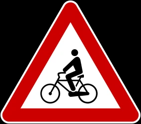 Warning for cyclists.