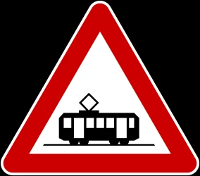 Warning for trams.