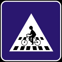 Crossing for cyclists.