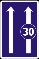 Minimum speed of a lane.
