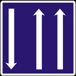 Overview of the lanes and their direction.