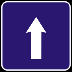 Road with one-way traffic.
